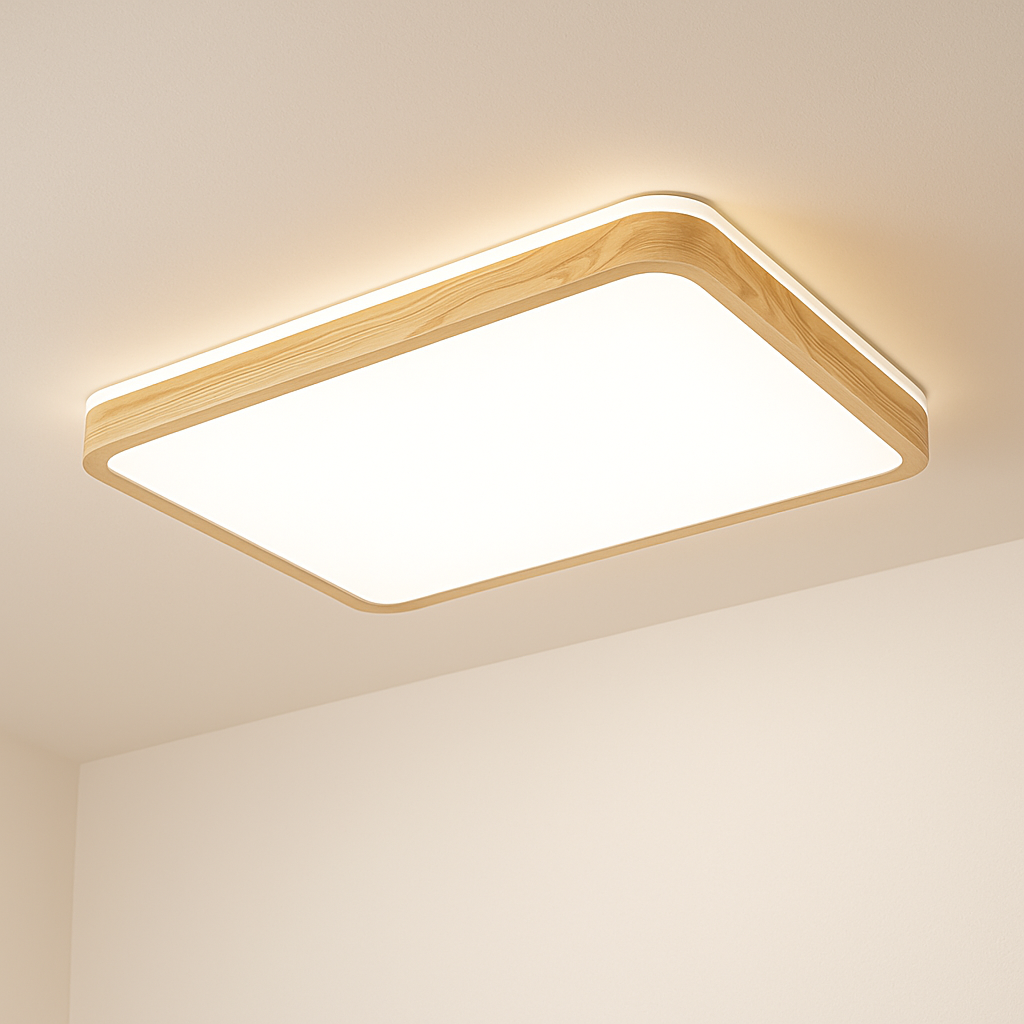 Plafonnier en bois à LED (plusieurs formes) - vue 5 sur 15