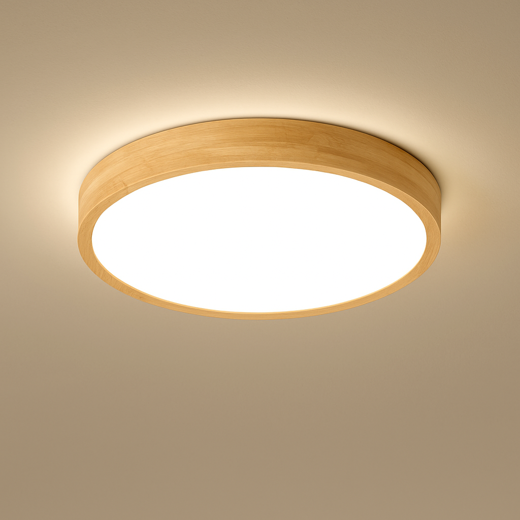 Plafonnier en bois à LED (plusieurs formes) - vue 10 sur 15