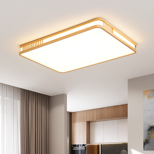 plafonnier en bois naturel à led pour décoration intérieure - vue 6 sur 14