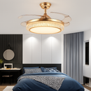 plafonnier en cristal avec lumière et télécommande design élégant
