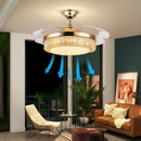 plafonnier en cristal avec lumière et télécommande design élégant