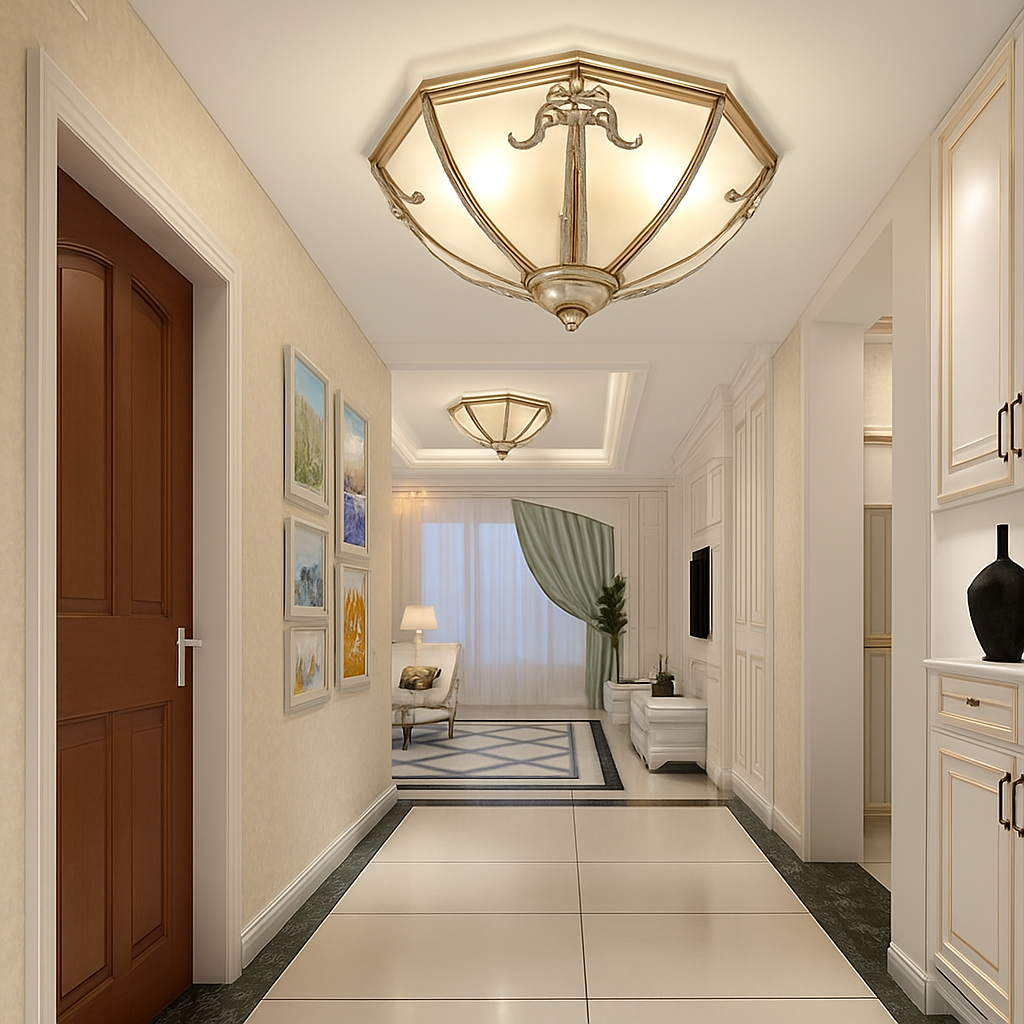 plafonnier en cuivre pour intérieur et extérieur polyvalent - vue 6 sur 8