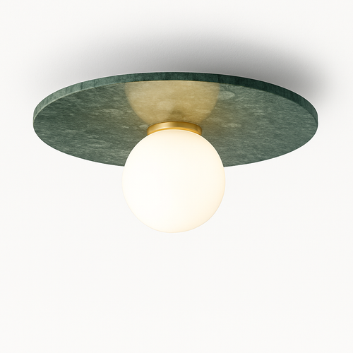 Plafonnier en marbre nordique pour la décoration intérieure salon chambre éclairage en marbre blanc noir vert pierre allée couloir lampe - vue 2 sur 9