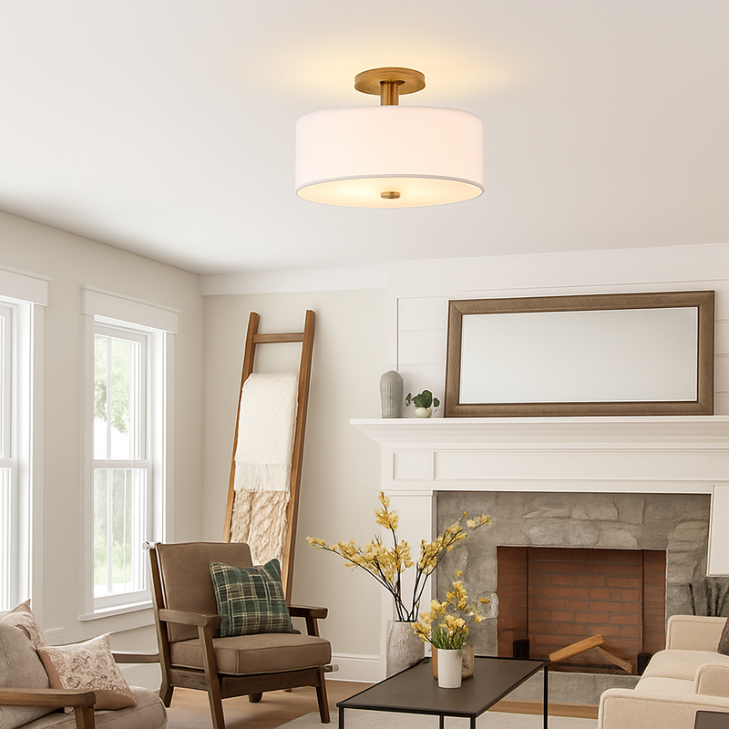 plafonnier en tissu américain design simple pour intérieur