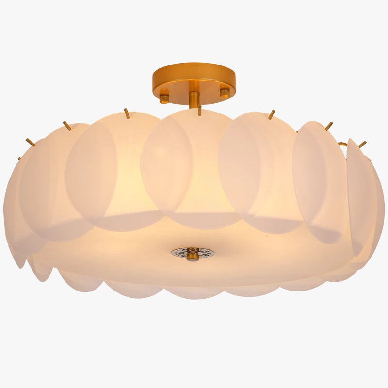 plafonnier en verre dépoli pour décoration et éclairage