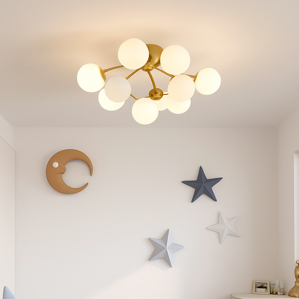 plafonnier en verre design lumineux pour intérieur moderne - vue 3 sur 18