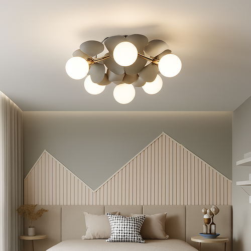 plafonnier en verre design lumineux pour intérieur moderne
