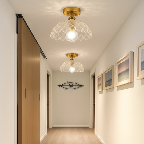 plafonnier en verre nordique rétro loft vintage moderne abat-jour