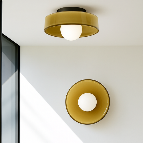 Plafonnier en verre nordique à tête unique G9