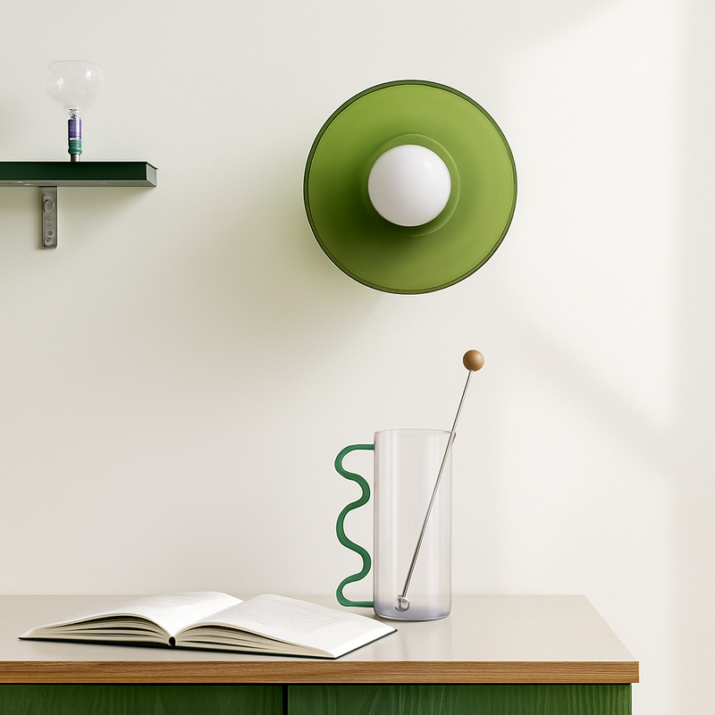 Plafonnier en verre nordique à tête unique G9