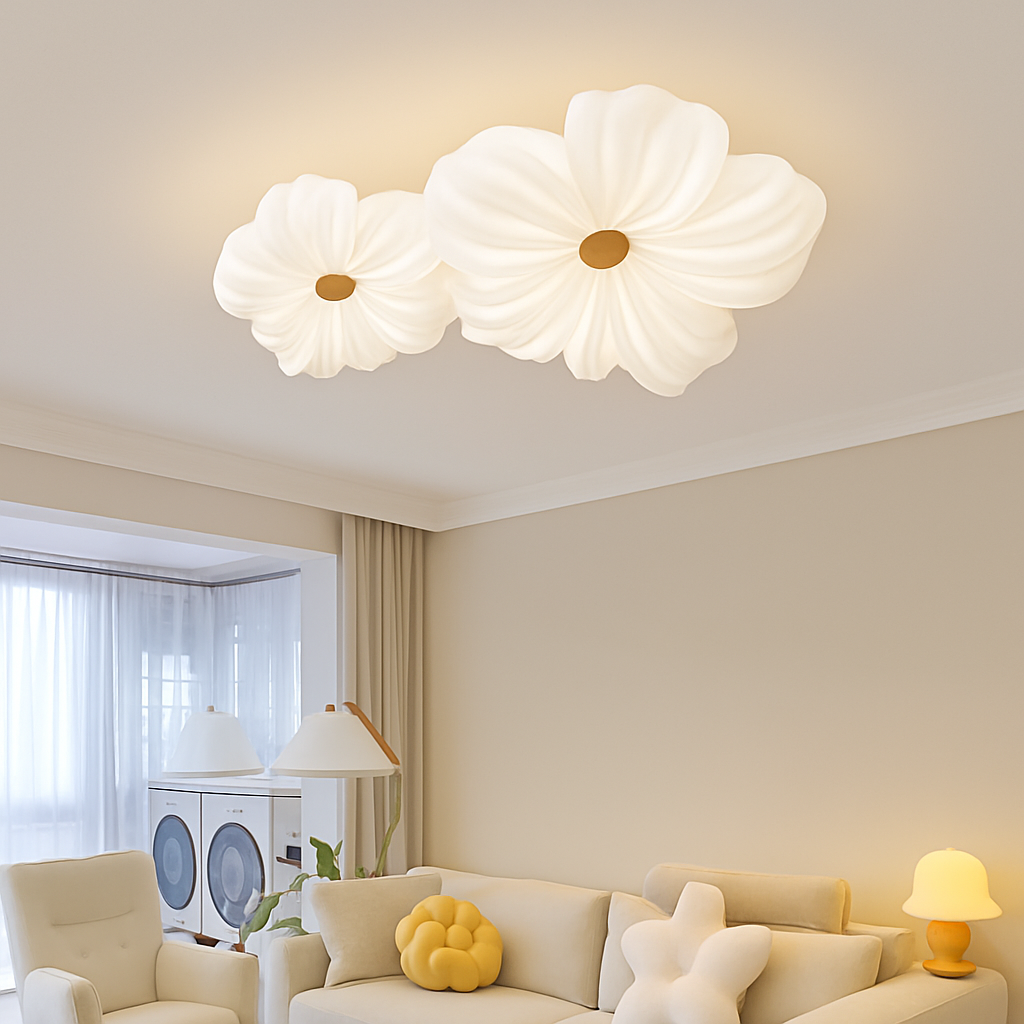 plafonnier floral nordique pour décoration de chambre d'enfant