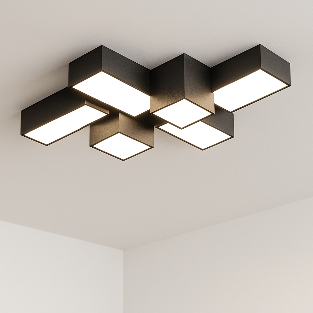 Plafonnier Led carré minimaliste moderne - vue 5 sur 12
