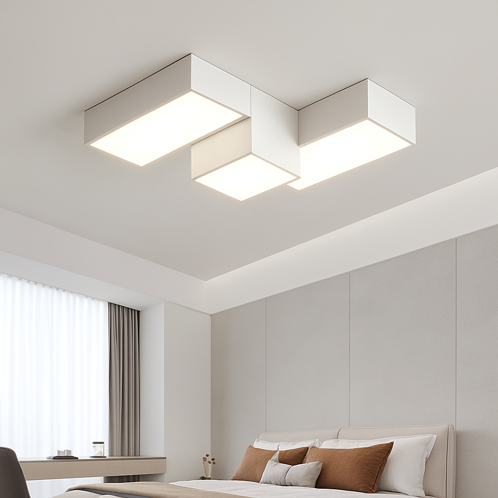 Plafonnier Led carré minimaliste moderne - vue 6 sur 12