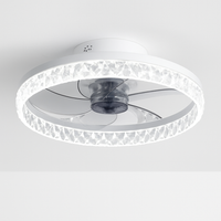 plafonnier led cristal ventilateur plafond télécommande 6 vitesses nordique