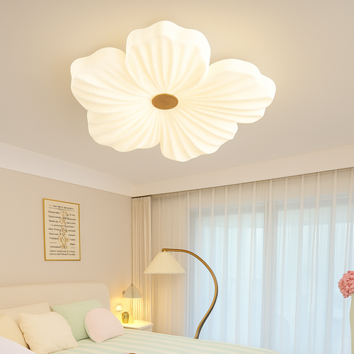 plafonnier led décoratif en forme de fleur style nordique - vue 2 sur 12