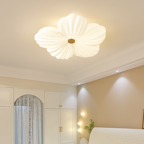 plafonnier led décoratif en forme de fleur style nordique - vue 5 sur 12