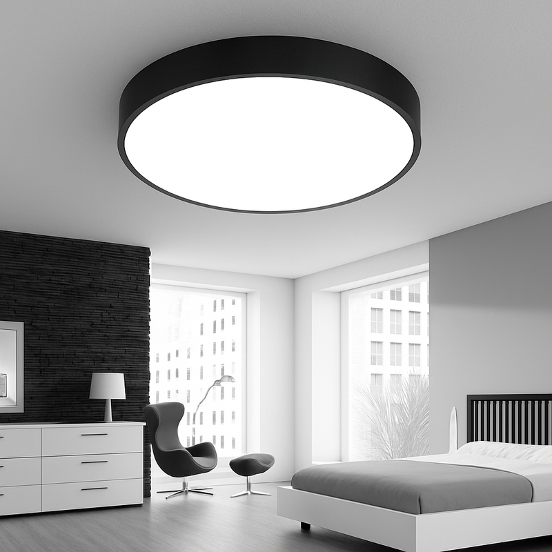Plafonnier LED design arrondi et plat (plusieurs tailles)