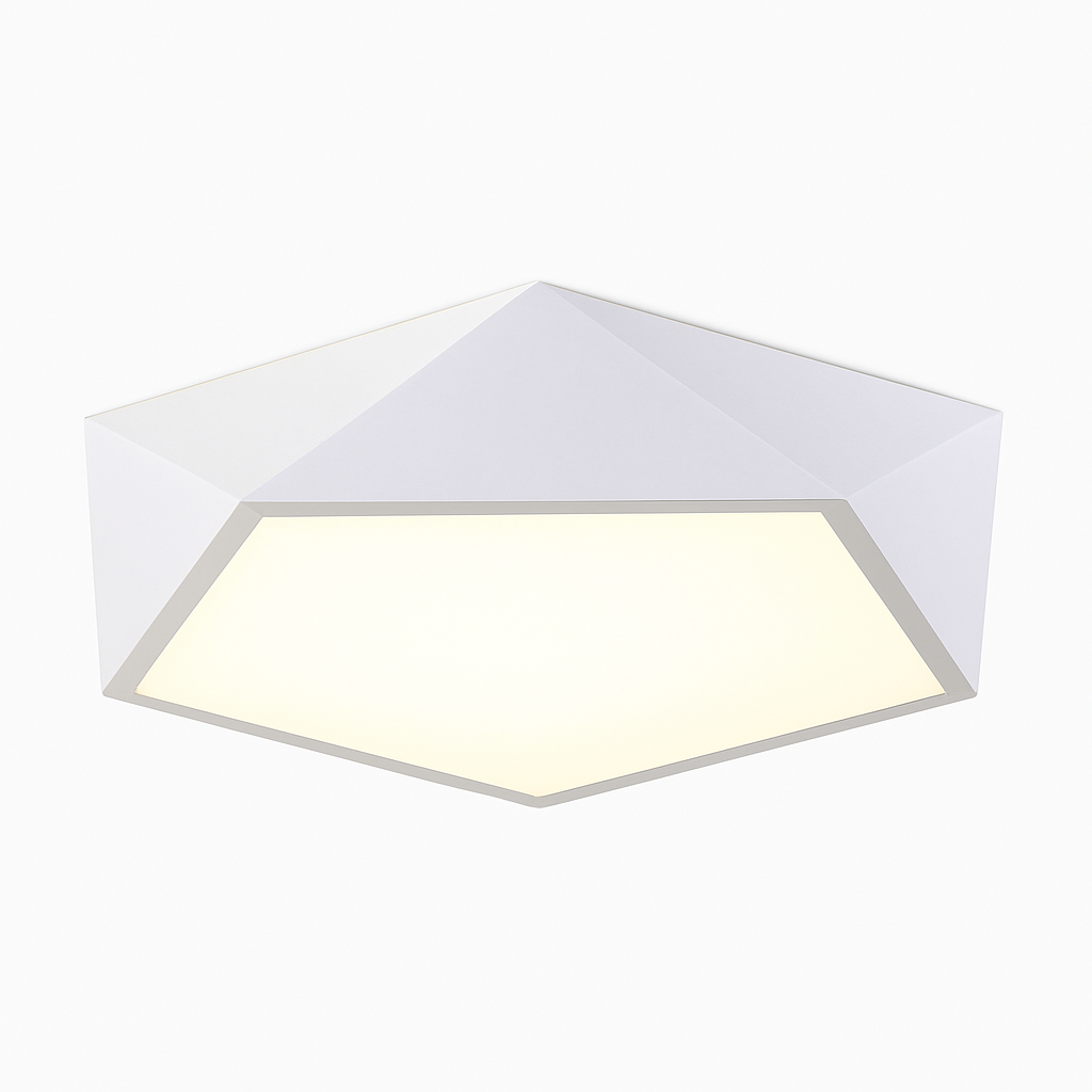 Plafonnier LED design géométrique en diamant - vue 6 sur 5