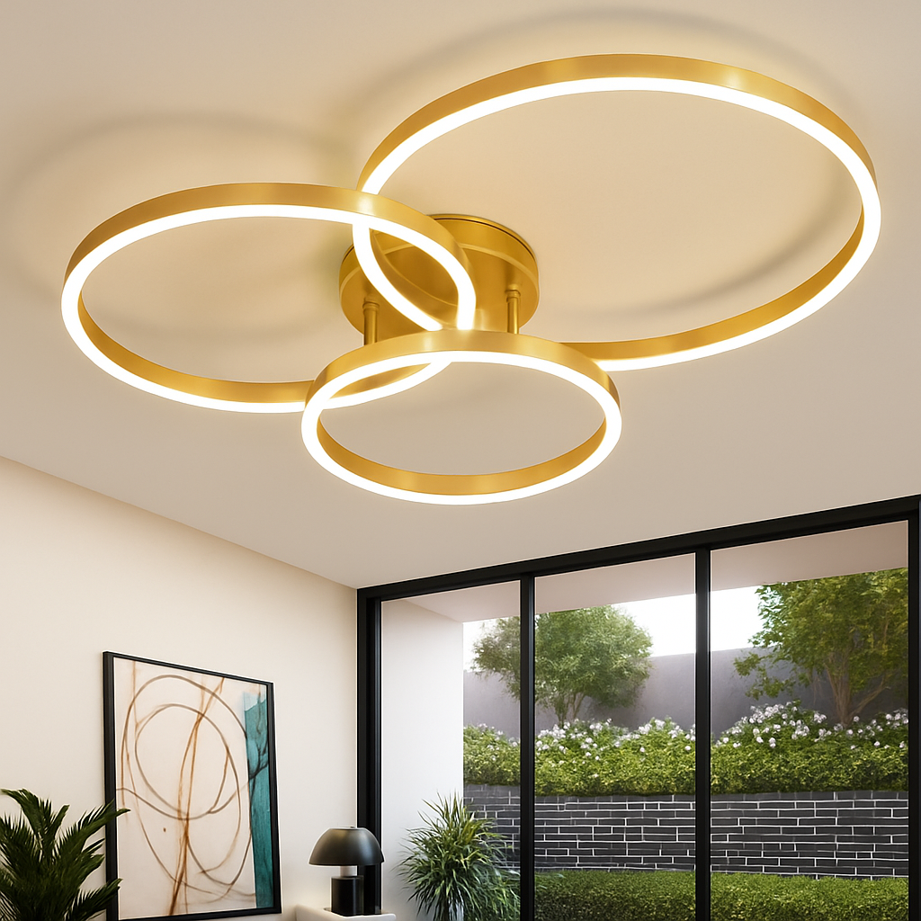 plafonnier led design nordique moderne luminaire décoratif 	 modèle - vue 3 sur 23