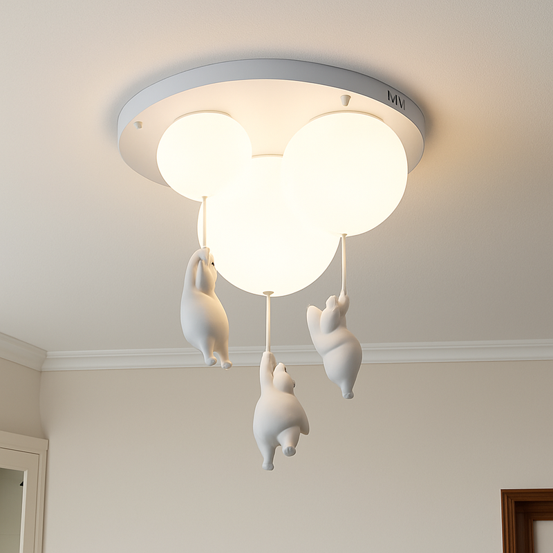 plafonnier led dessin animé belle ours pour enfants