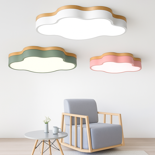 Plafonnier LED en bois nuage Botimi