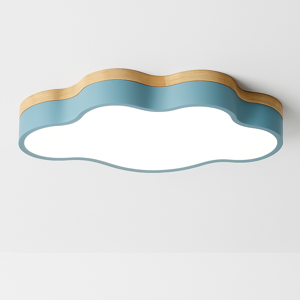 Plafonnier LED en bois nuage Botimi - vue 6 sur 8