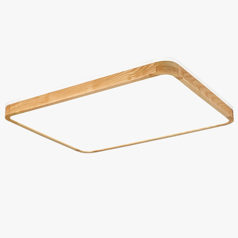 plafonnier led en bois véritable au design moderne idéal pour toutes pièces