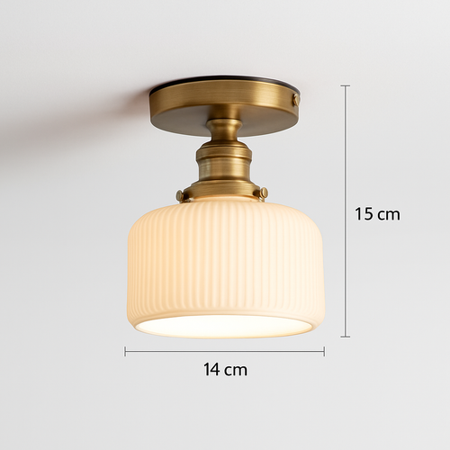 Plafonnier Led en verre au design moderne - vue 15 sur 24