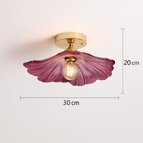 Plafonnier Led en verre au design moderne - vue 18 sur 24