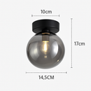 Plafonnier LED en verre au design moderne