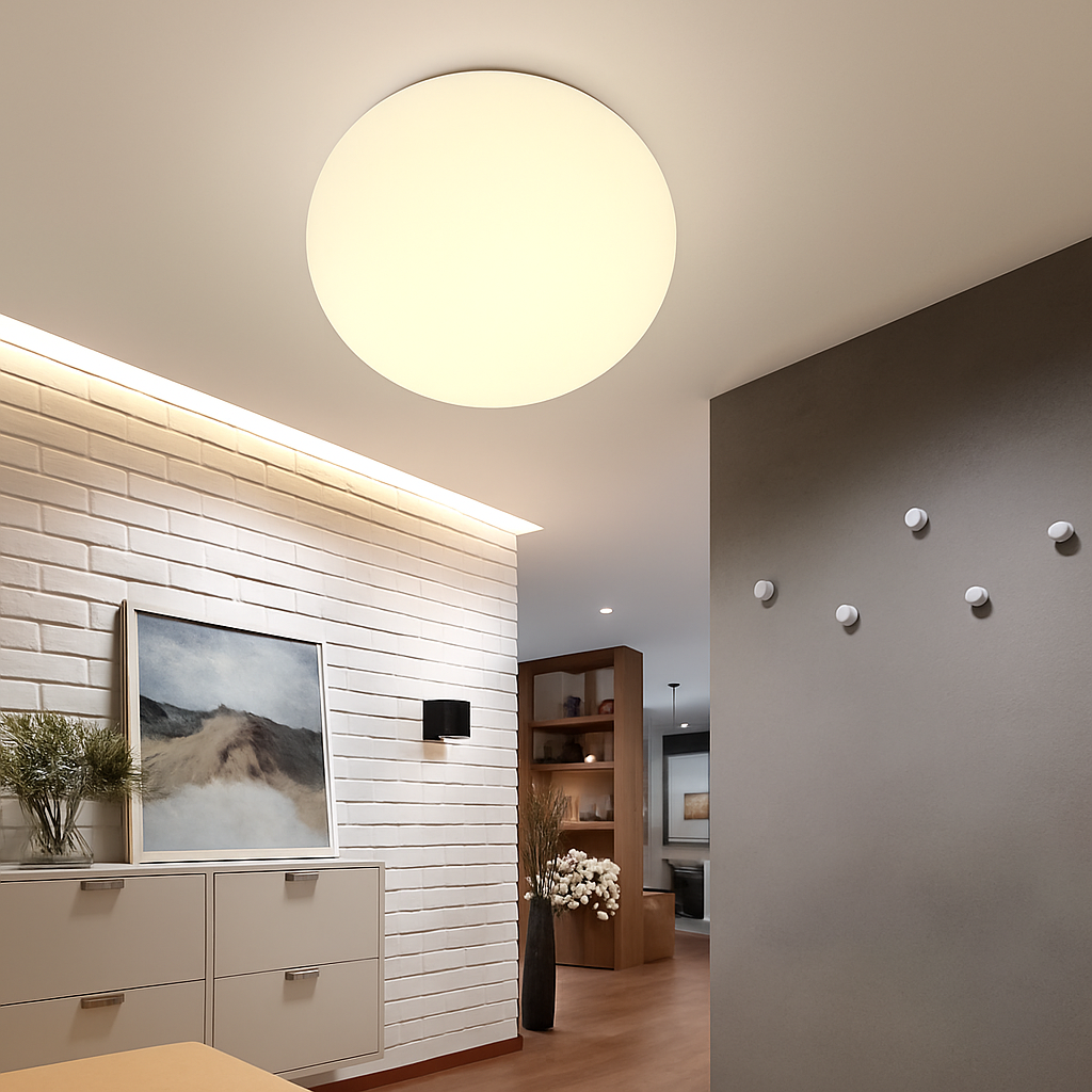 plafonnier led en verre design nordique minimaliste décoratif
