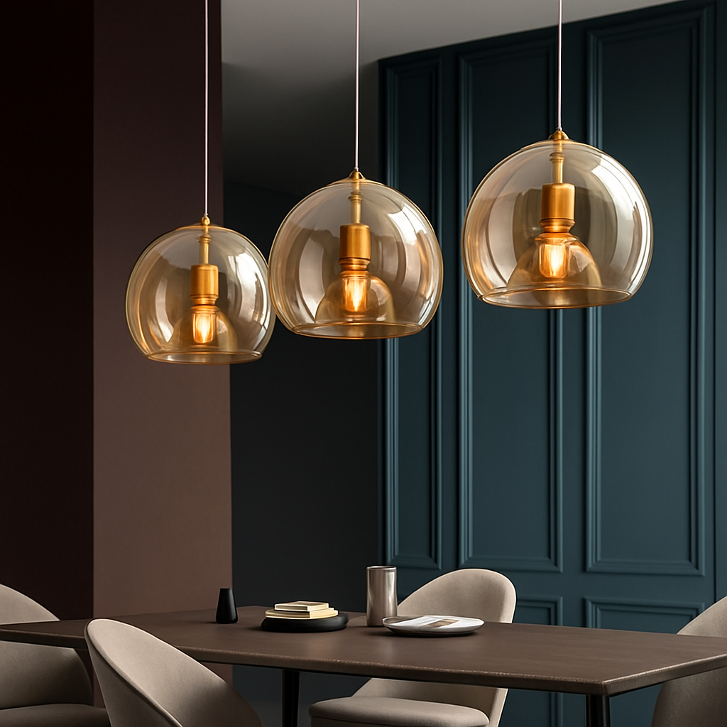 Plafonnier LED en verre minimaliste moderne - vue 3 sur 20