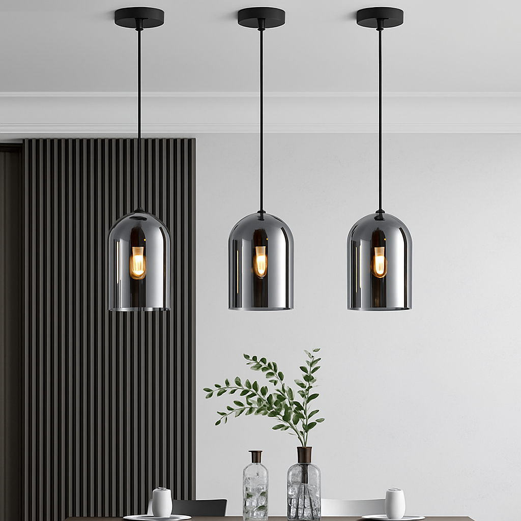 Plafonnier LED en verre minimaliste moderne - vue 4 sur 20