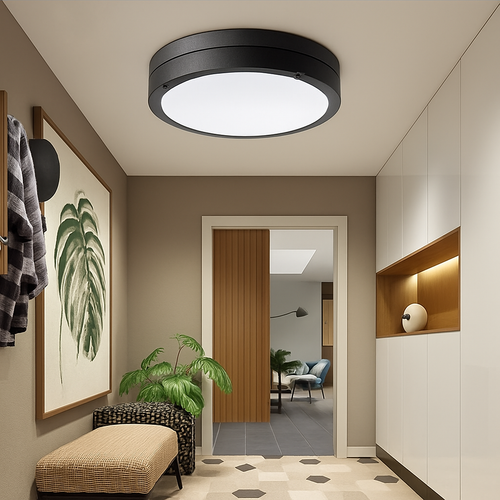 plafonnier led extérieur moderne étanche rond montage en surface - vue 7 sur 6