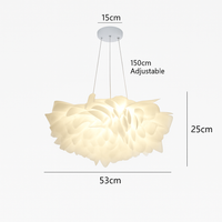 plafonnier led fleur romantique avec télécommande gradation pvc