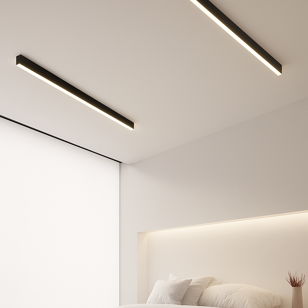 plafonnier led minimaliste ajustable en aluminium - vue 5 sur 15
