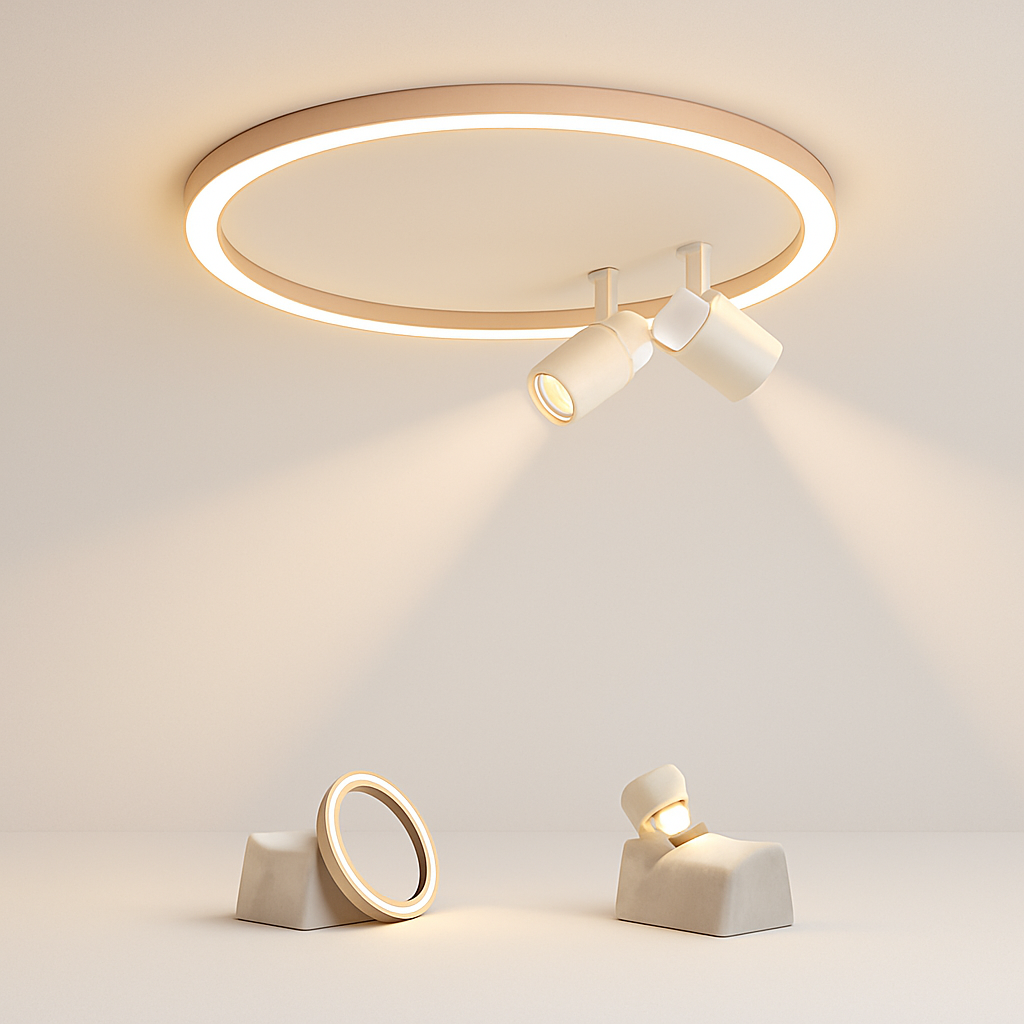 plafonnier led moderne avec projecteur pour décoration intérieure - vue 3 sur 18