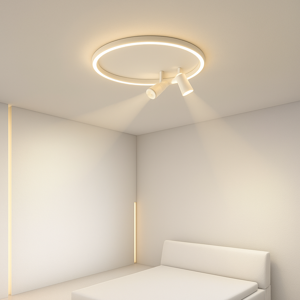 plafonnier led moderne avec projecteur pour décoration intérieure - vue 5 sur 18