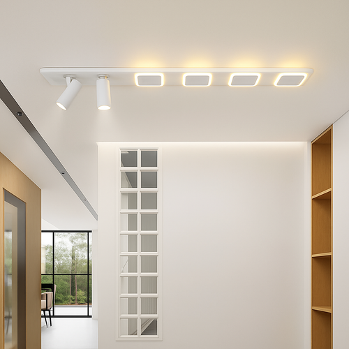 plafonnier led moderne avec projecteur pour intérieur décoratif - vue 4 sur 16