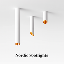 plafonnier led moderne downlight long tube en aluminium monté en surface