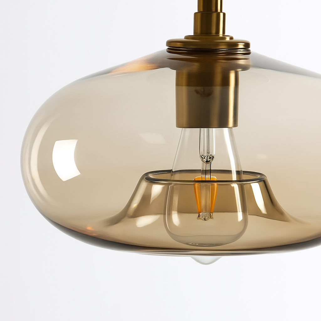 plafonnier led moderne en verre pour éclairage intérieur élégant - vue 4 sur 10