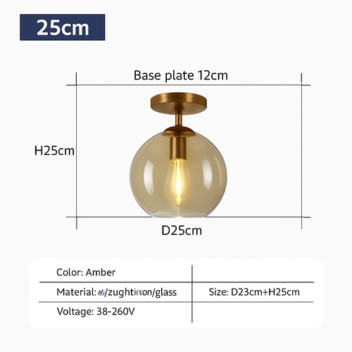 plafonnier led moderne en verre pour éclairage intérieur élégant - vue 7 sur 10