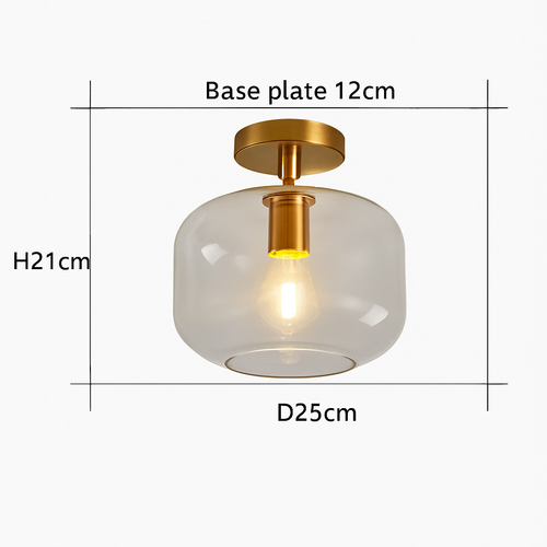 plafonnier led moderne en verre pour éclairage intérieur élégant - vue 10 sur 10
