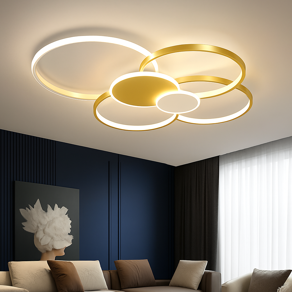 plafonnier led moderne à intensité variable avec télécommande - vue 4 sur 14