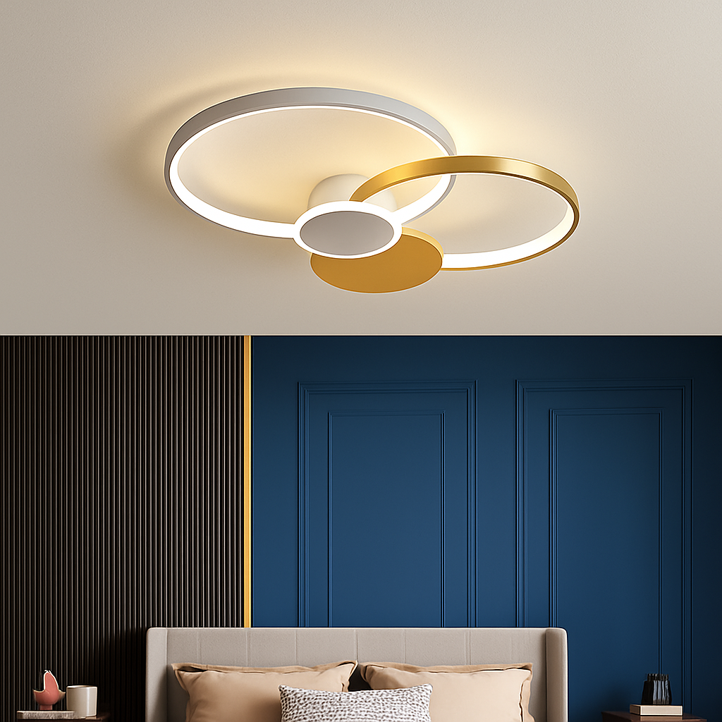 plafonnier led moderne à intensité variable avec télécommande - vue 7 sur 14