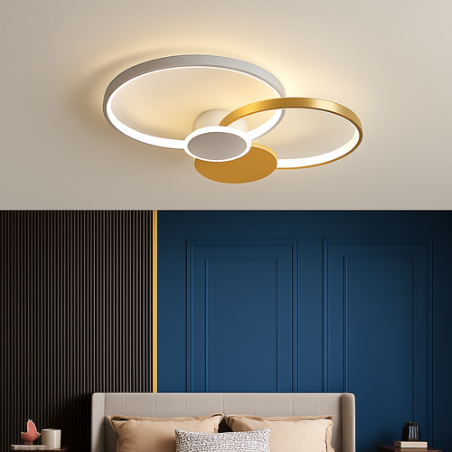 plafonnier led moderne à intensité variable avec télécommande