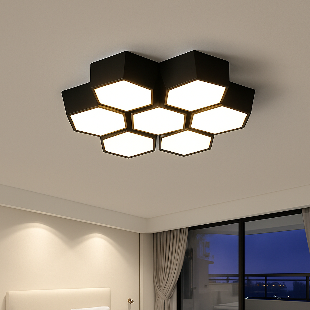 plafonnier led moderne à intensité variable pour intérieur décoratif - vue 5 sur 17