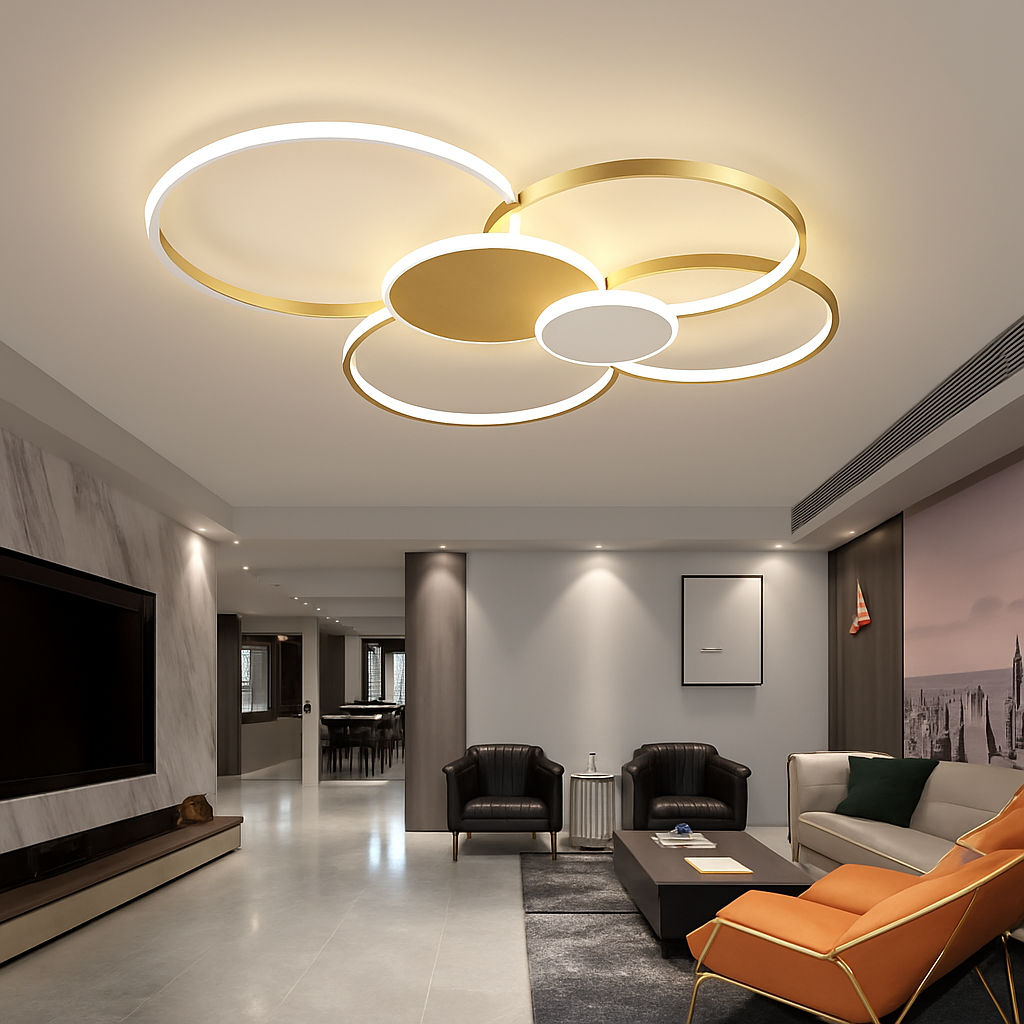 plafonnier led moderne luminaire décoratif d'intérieur idéal pour tous espaces - vue 4 sur 14