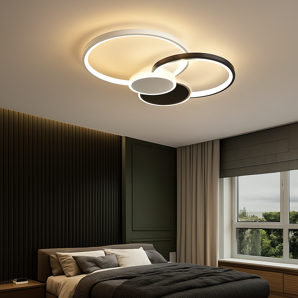 plafonnier led moderne luminaire décoratif d'intérieur idéal pour tous espaces - vue 5 sur 14