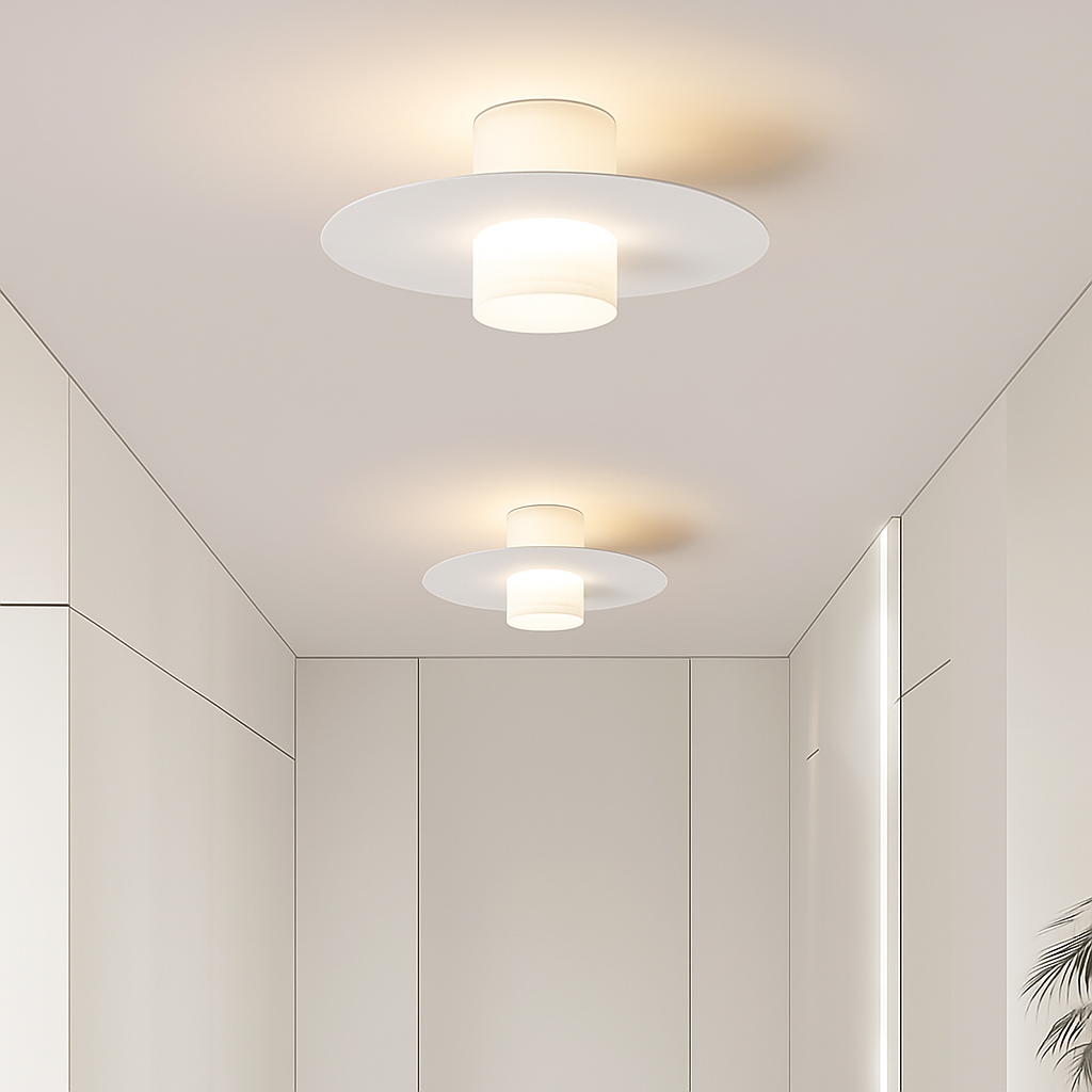 plafonnier led moderne pour allée couloir et salon - vue 5 sur 9